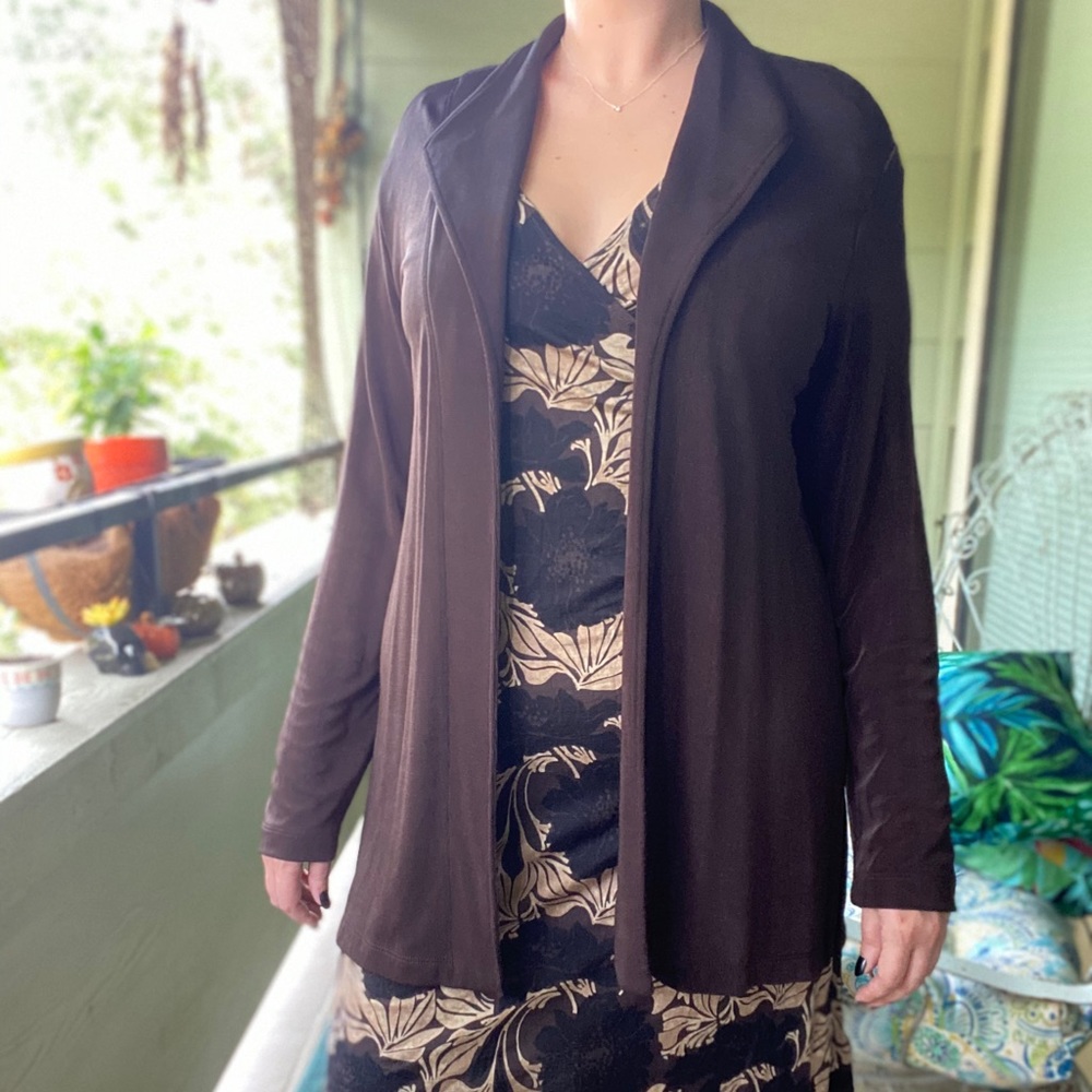 CHICO’S comfy long jacket
